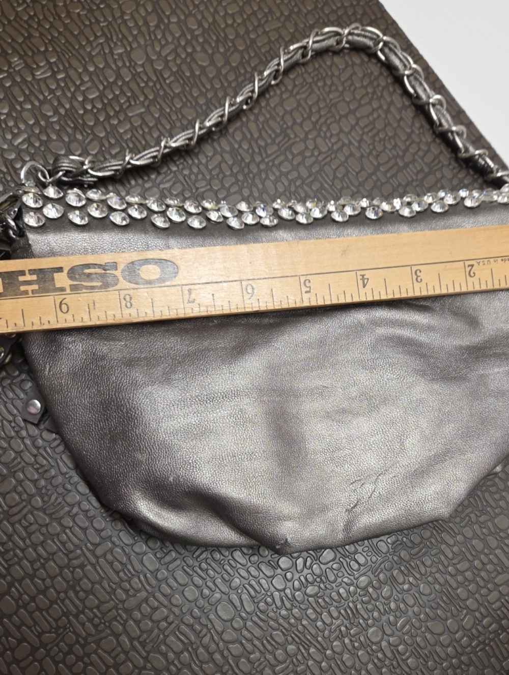 Studded Fringe Bag Silver - Picture 5 of 8